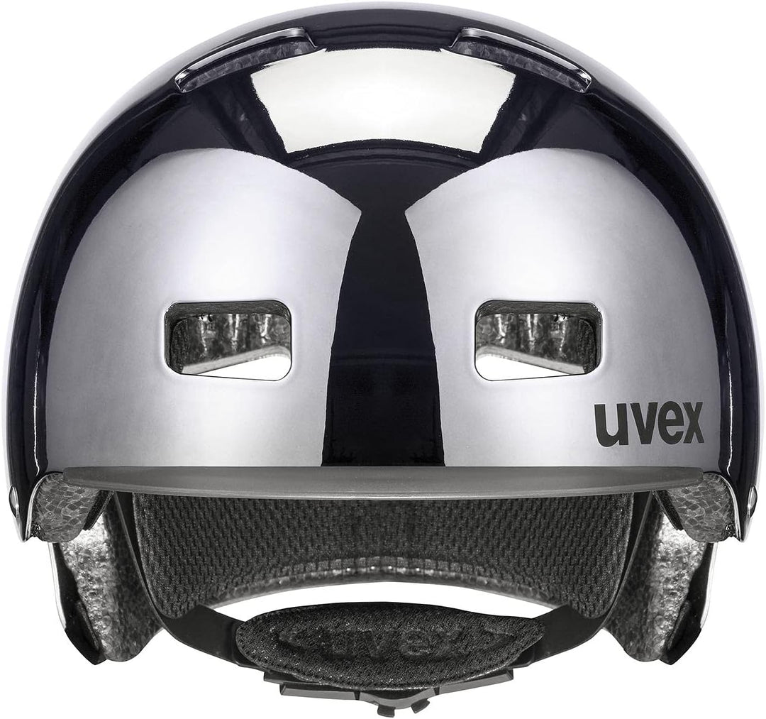 uvex hlmt 5 bike pro chrome - robuster City-Helm für Damen und Herren - individuelle Grössenanpassun