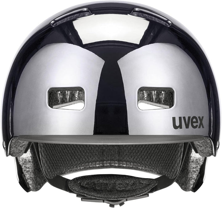uvex hlmt 5 bike pro chrome - robuster City-Helm für Damen und Herren - individuelle Grössenanpassun