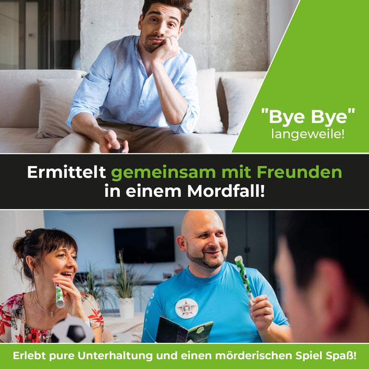 Fussballrausch der Tod wartet abseits – Krimidinner Spiel für zuhause für 4 Personen – Geschenk für