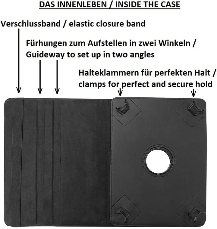 K-S-Trade Für Doogee T20 Hülle Doogee T20 Schutz Hülle 360° Tablet Case Schutzhülle Flip Cover Schwa