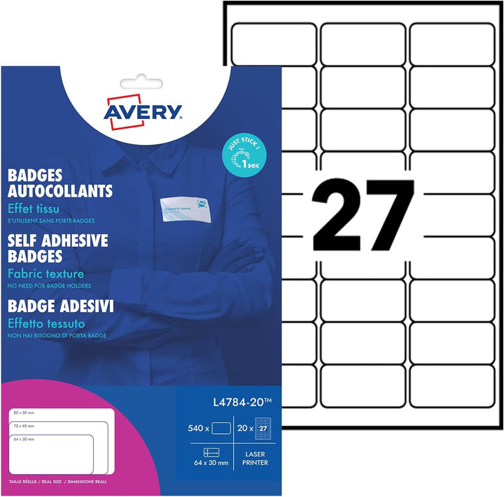 Avery L4784-20 Selbstklebende Namensschilder