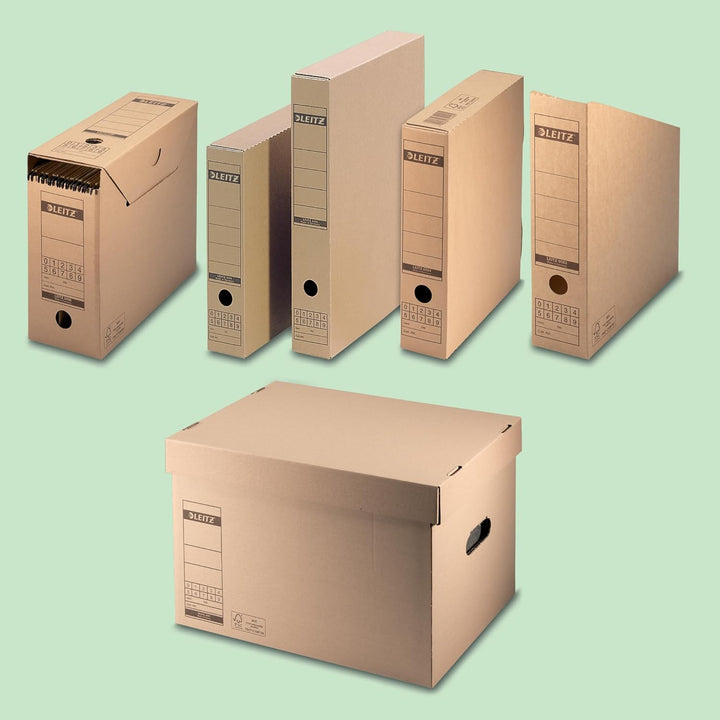 Leitz Premium Archiv-Schachtel mit Verschlusslasche, 120 mm Rückenbreite, Aktenkarton A4, Aufbewahru