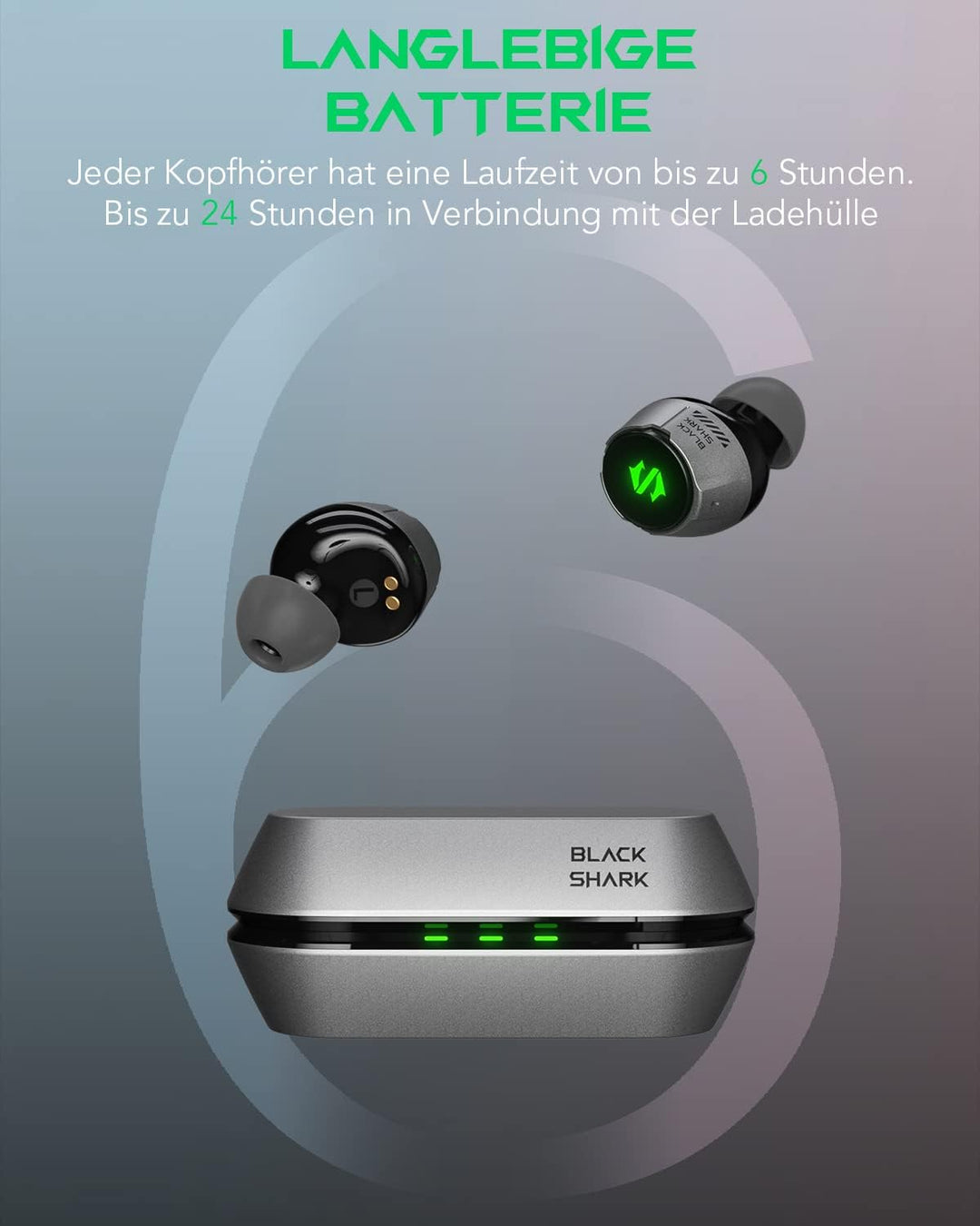 Black Shark Bluetooth Kopfhörer mit 35ms Ultra-niedriger Latenz, Kopfhörer Kabellos mit Sound in Stu