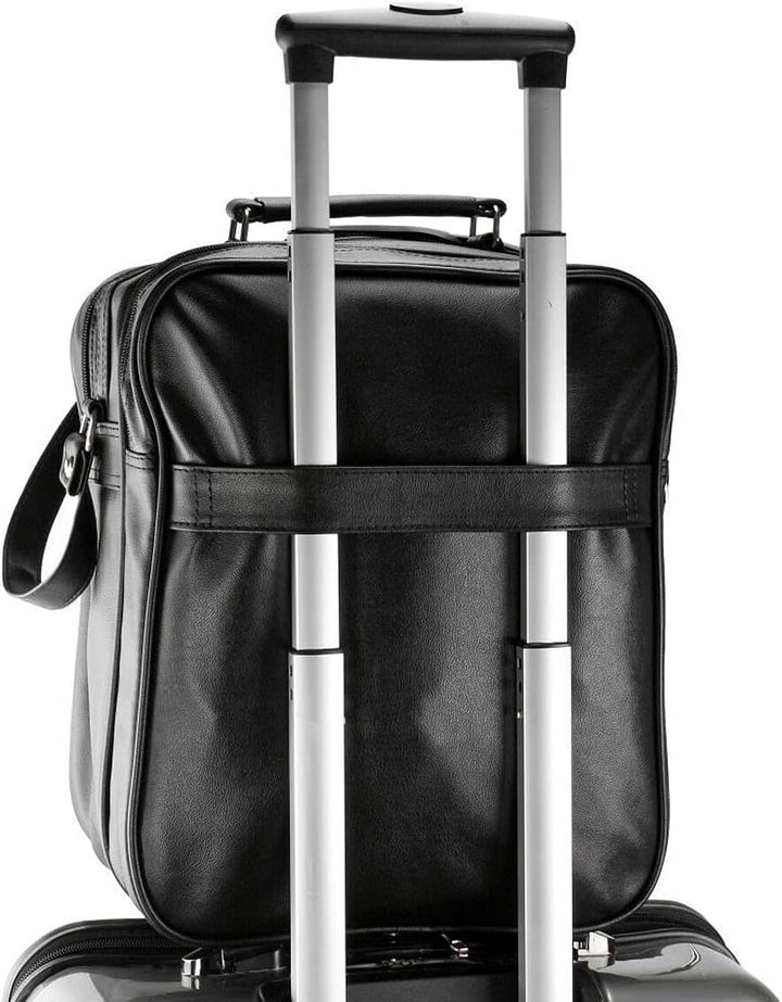Bowatex Arbeits Flug Umhänge Tasche Querformat 39 x34x19cm Gross Schwarz D & N