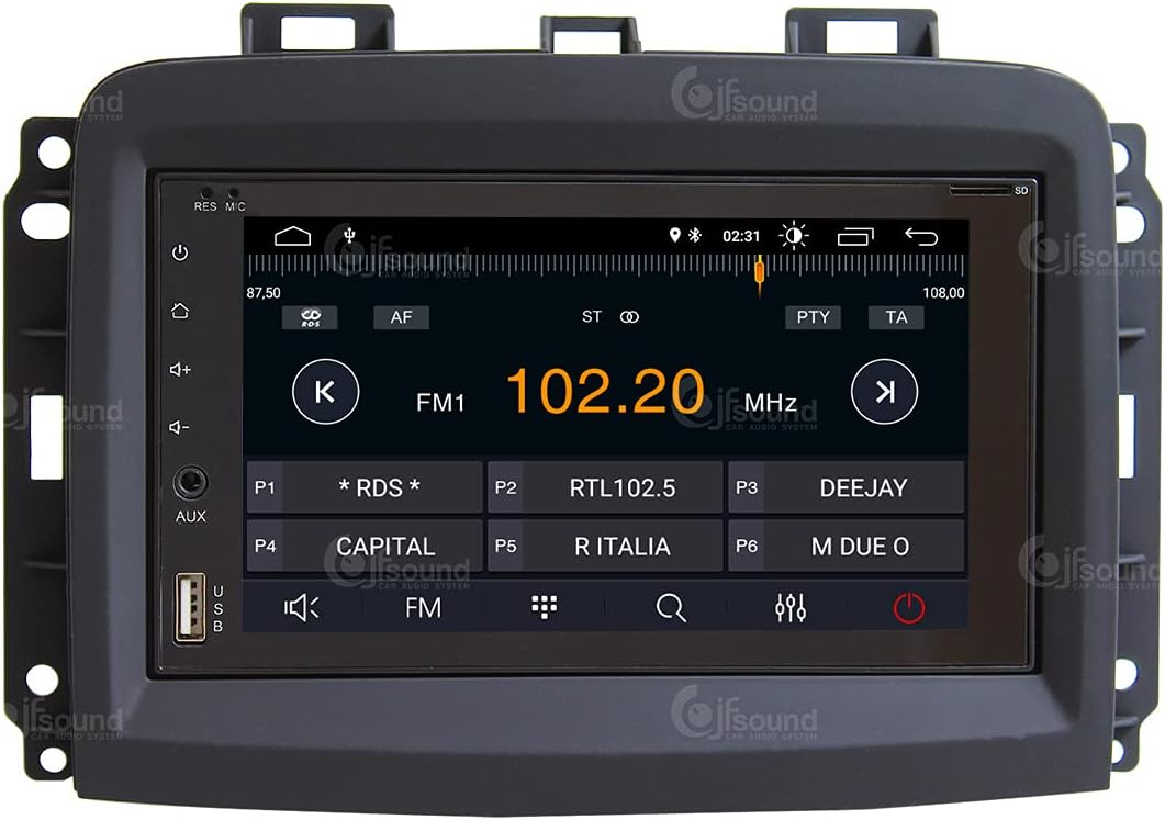 Costum fit Autoradio für FIAT 500L New Android GPS Bluetooth WiFi Dab USB Full HD Touchscreen Displa