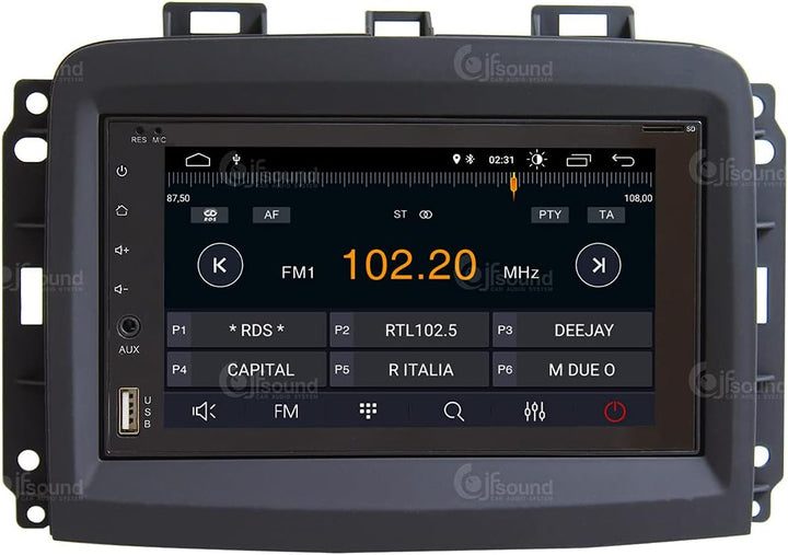 Costum fit Autoradio für FIAT 500L New Android GPS Bluetooth WiFi Dab USB Full HD Touchscreen Displa