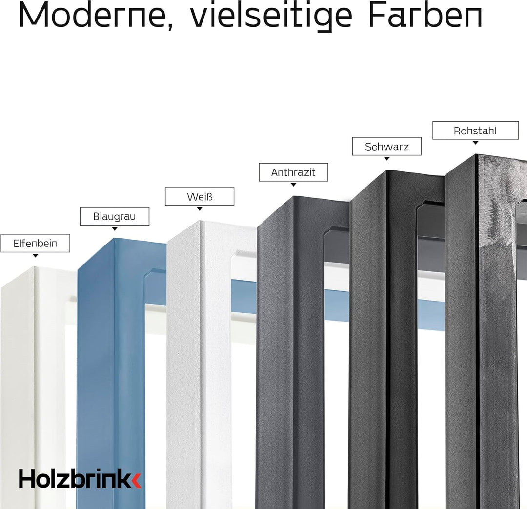 HOLZBRINK Tischbeine für Couchtisch Sitzbank, Möbelfüsse aus Vierkantprofil 80x20 mm, Tischgestell 6