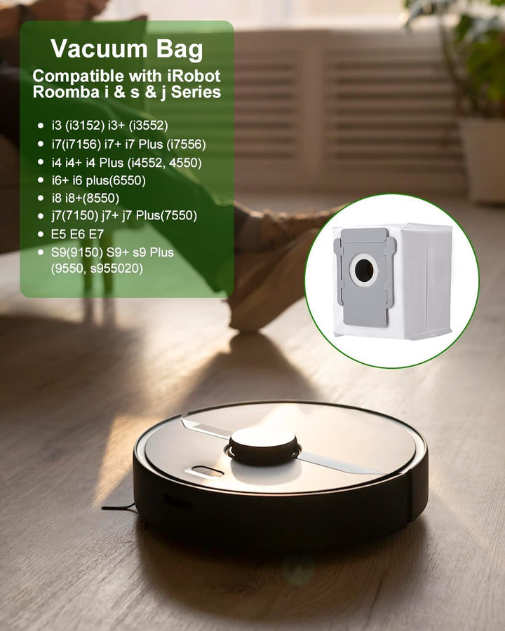 SOBEAU 10 Staubsaugerbeutel für iRobot Roomba i7, i7+, i3, i3+, i4, i4+, i6, i6+, j7, j7+, s9, s9+,