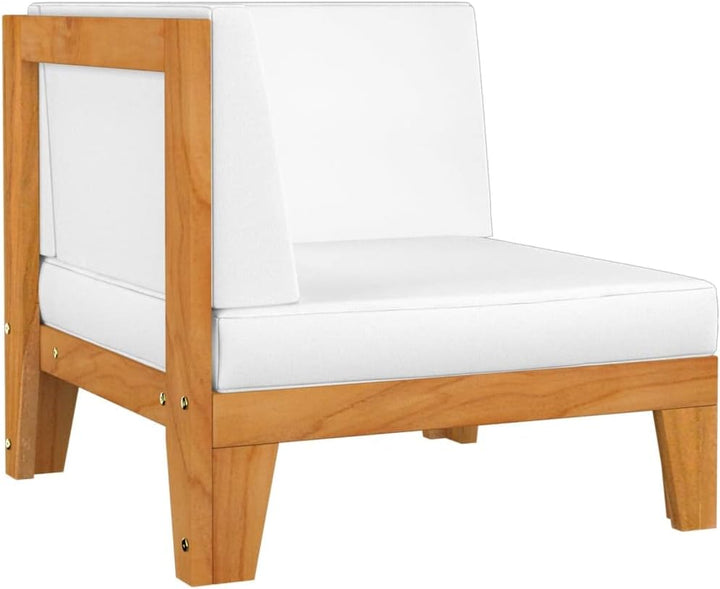 vidaXL Akazienholz Massiv Gartenmöbel 2-TLG. mit Auflagen Ecksofa Tisch Sofa Lounge Sitzgruppe Garte