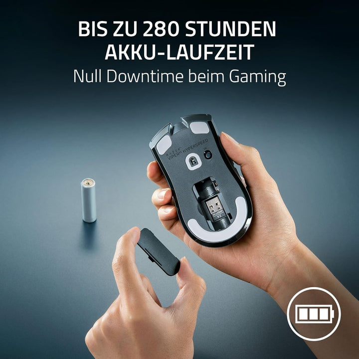 Razer Viper V3 HyperSpeed - Kabellose Esports Maus (Focus Pro 30K Optical Sensor, Bis zu 280 Std. Ak