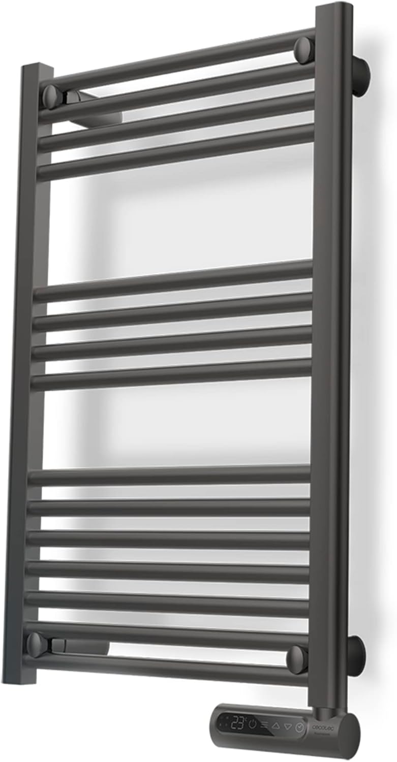 Cecotec Elektrischer Badheizkörper Ready Warm 9100 Smart Towel Steel. 500 W, LED-Anzeige, Touch Cont
