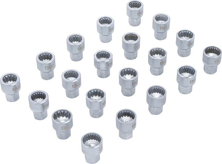 BGS 9099 | Werkstattwageneinlage 1/6: Felgenschloss-Werkzeugsatz für Porsche und VW Touareg | 20-tlg