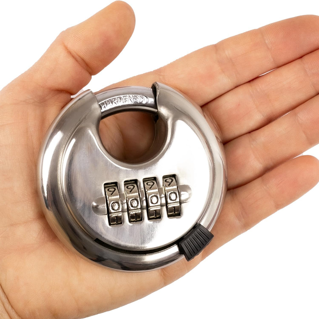 HMF 3502-09 - 5 xVorhängeschloss, 4er Zahlenkombination, 7 x 7 x 2,4 cm 5 Stück, 5 Stück