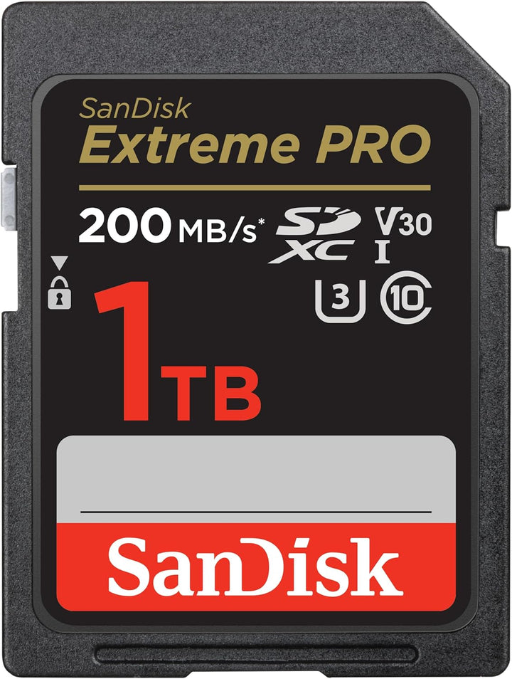 SanDisk Extreme PRO SDXC UHS-I Speicherkarte 1 TB (V30, Übertragungsgeschwindigkeit 200 MB/s, U3, 4K