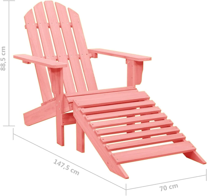 Tidyard Adirondack-Gartenstuhl mit Fussstütze Gartensessel Adirondack Chair Gartenstühle Outdoor-Stu