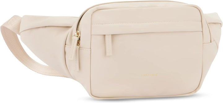Expatrié Bauchtasche Damen Beige - Justine - Brusttasche für Reise, Festival & Sport - Stylische Bum