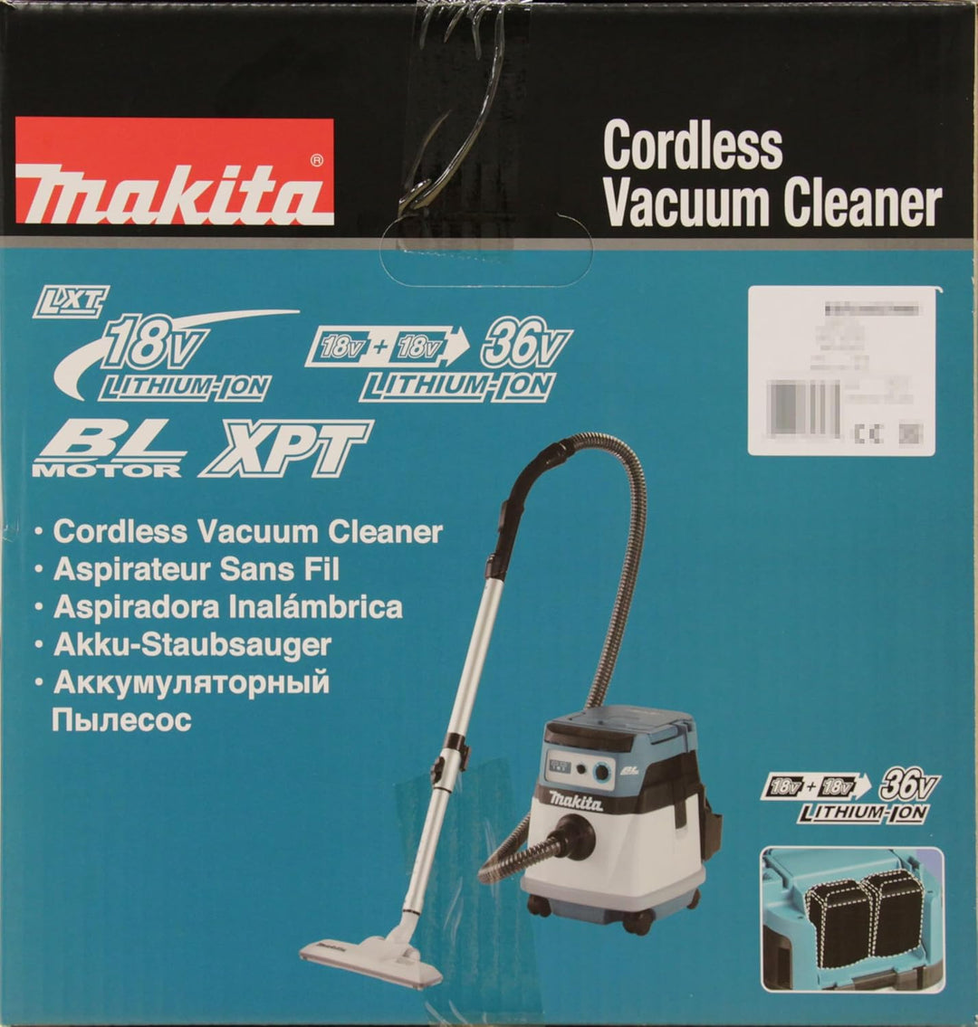 Makita DVC155LZX2 Akku-Staubsauger 15L 2x18V Nass+Trocken (ohne Akku, ohne Ladegerät) Petrol