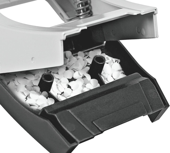 Leitz Starker Büro Locher aus Metall, Für 40 Blatt, Anschlagschiene mit Formatangaben, Ergonomisches