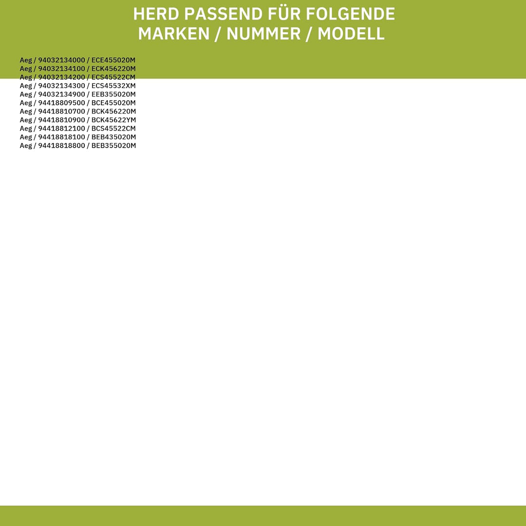 Dichtung Backofentür kompatibel mit AEG 140074278015 für Herd
