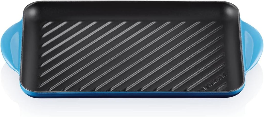 Le Creuset Rechteckige Grillplatte aus Gusseisen, 32 cm, Für alle Herdarten inkl. Induktion geeignet