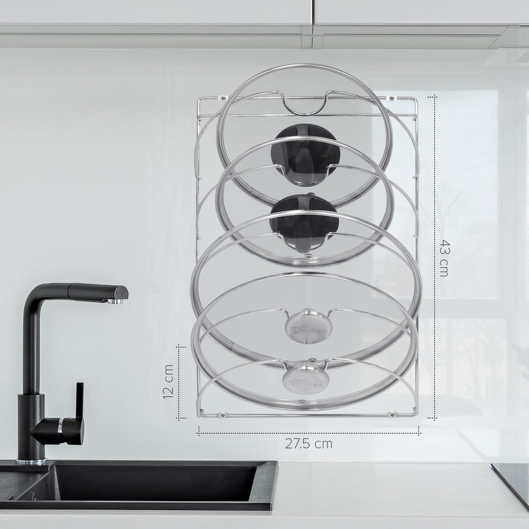 joeji's Kitchen Topfdeckelhalter - Wandmontage oder Schranktür - Deckelhalter für Pfannendeckel - 2
