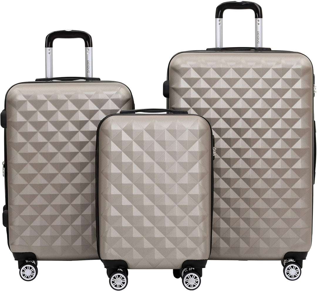 BEIBYE Kofferset 4 Zwillingsrollen Hartschale Trolley Koffer Reisekoffer Reisekofferset Gepäckset in