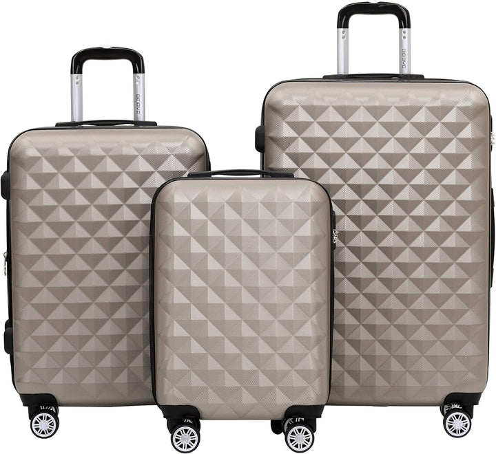 BEIBYE Kofferset 4 Zwillingsrollen Hartschale Trolley Koffer Reisekoffer Reisekofferset Gepäckset in