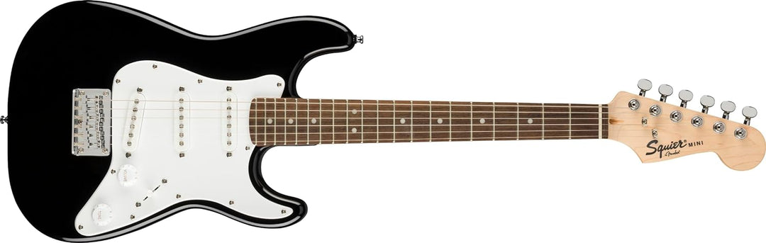 Mini Stratocaster, Lorbeer-Griffbrett, Schwarz Schwarz