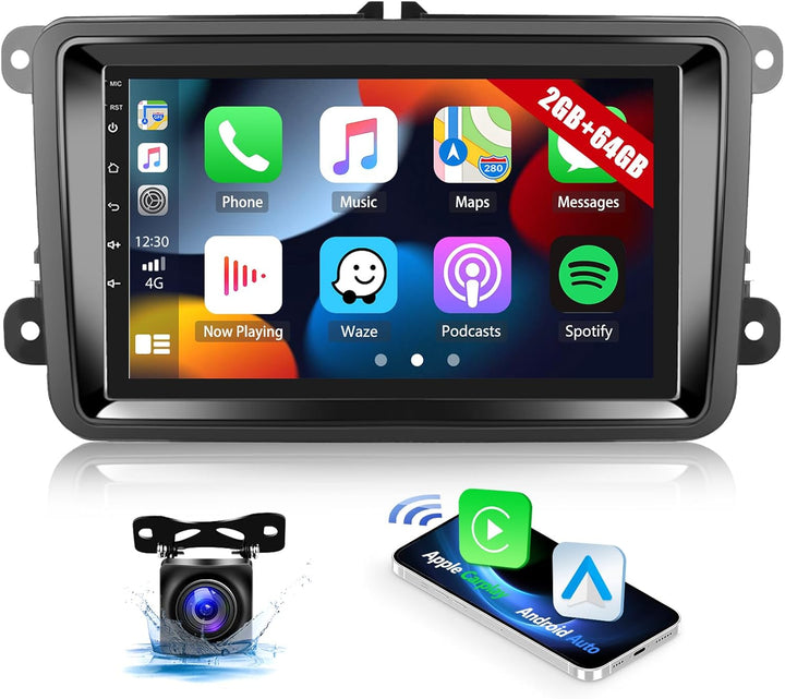 2G+32G Android 11 Autoradio Carplay mit Navi Für Volkswagen Can be Used with 17,8 cm Host Universal