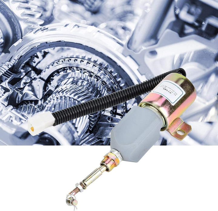 SALUTUYA Kraftstoff-Absperr-Magnetventil, elektrisches Kraftstoff-Absperr-Magnetventil 12-V-Flameout