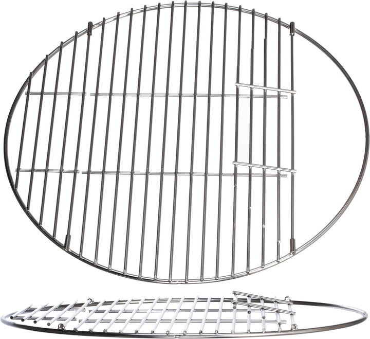 Grillrost Edelstahl Rostauflage klappbar Rostfrei von Brandsseller Rund Ø 54,5 cm für Weber 57 cm ge
