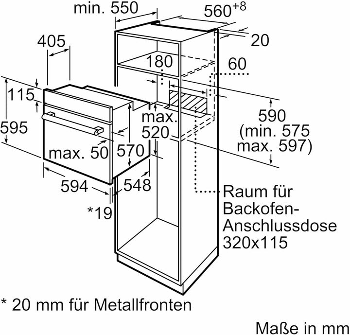 Siemen EQ110KA2B, Einbauherd-Set, Bestehend aus HE010FBA0 Herd, 60 x 60 cm, 3D Heissluft & EA631GNA1
