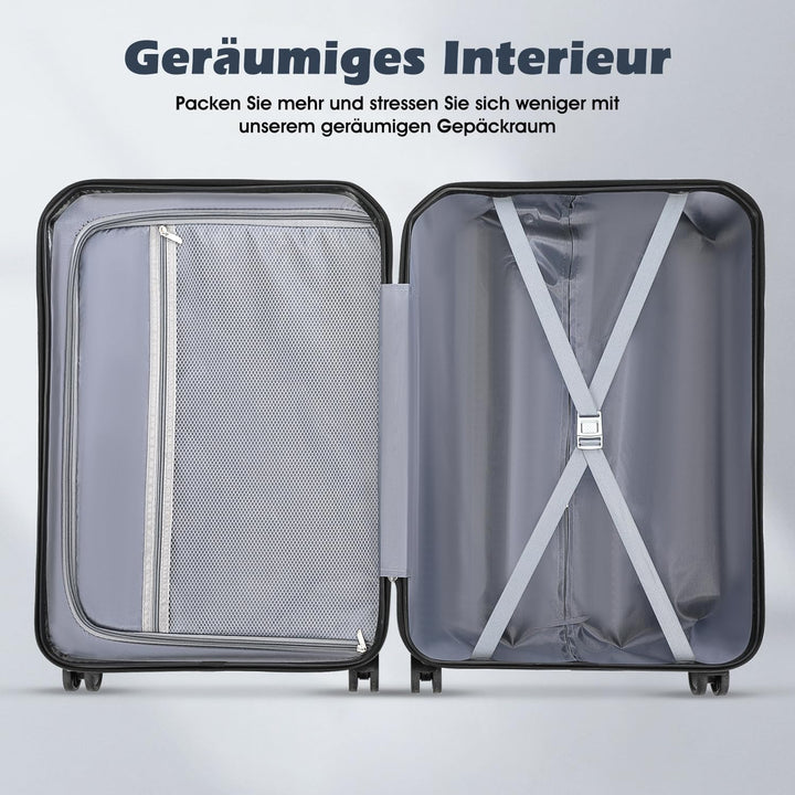 Oyajia Kofferset 4 Teilig Hartschale Leicht ABS+PC Erweiterbar Reisekoffer Haltbar Trolley HandgepÀc