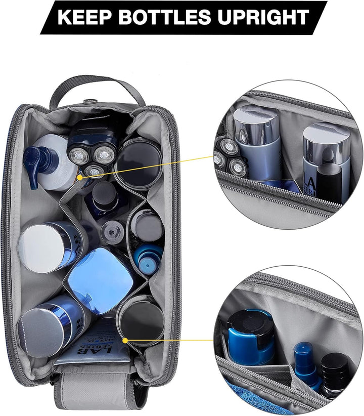 BAGSMART Kulturtasche für Herren,Travel Toiletry Organizer Dopp Kit Wasserabweisende Rasiertasche fü
