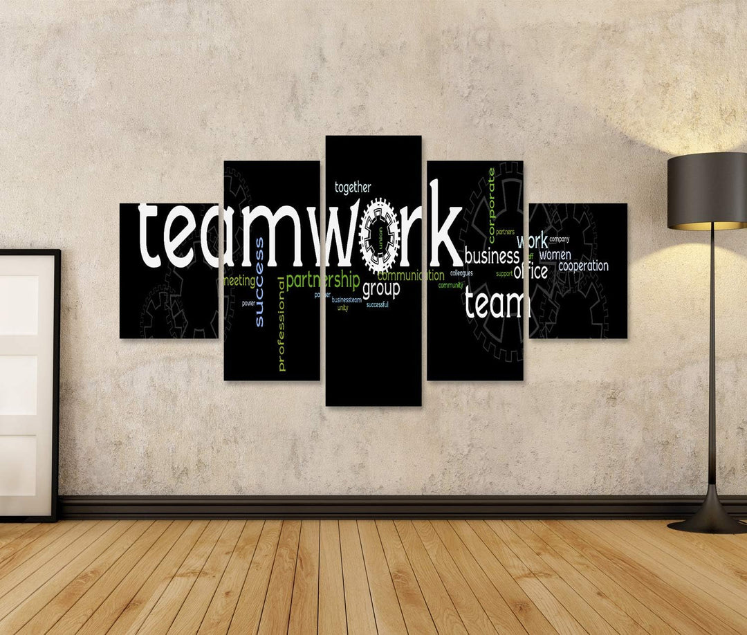 islandburner Bild auf Leinwand Business Teamwork Banner Bilder Wandbilder Poster Leinwand 170x80cm -