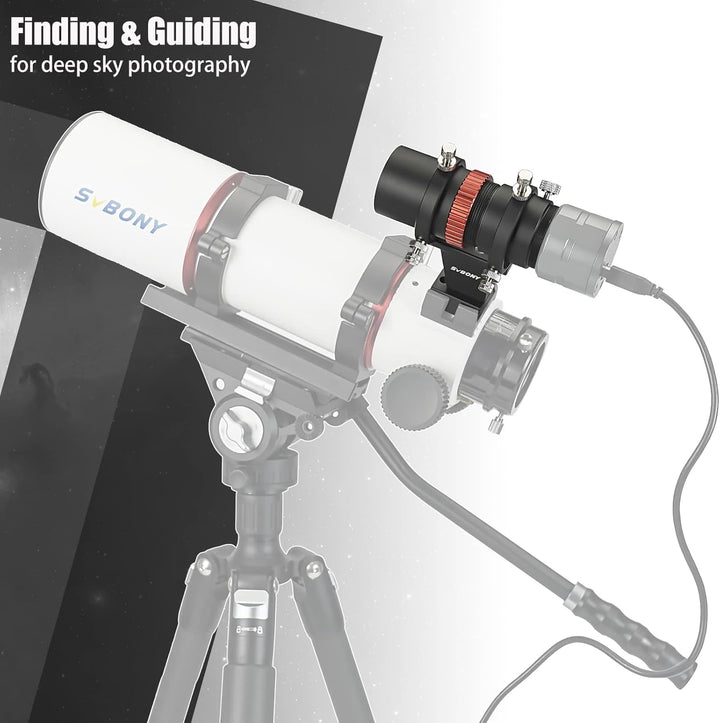 Svbony SV165 Mini Guide Scope 40F4, 1,25Zoll FMC-Beschichtung mit Spiralförmigem Fokussierer, Koaxia