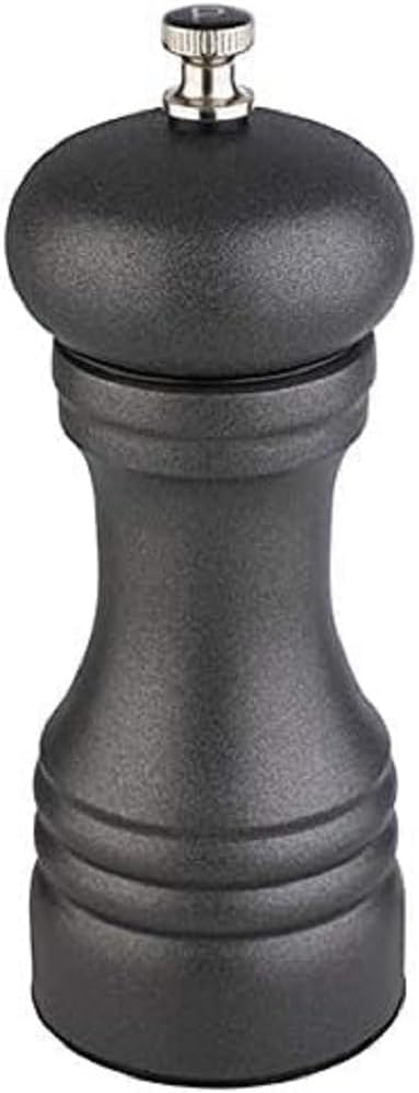 APS Pfeffermühle Gunmetal, Pfefferstreuer, Pfefferspender, Mahlwerk aus Edelstahl, Mahlgrad stufenlo