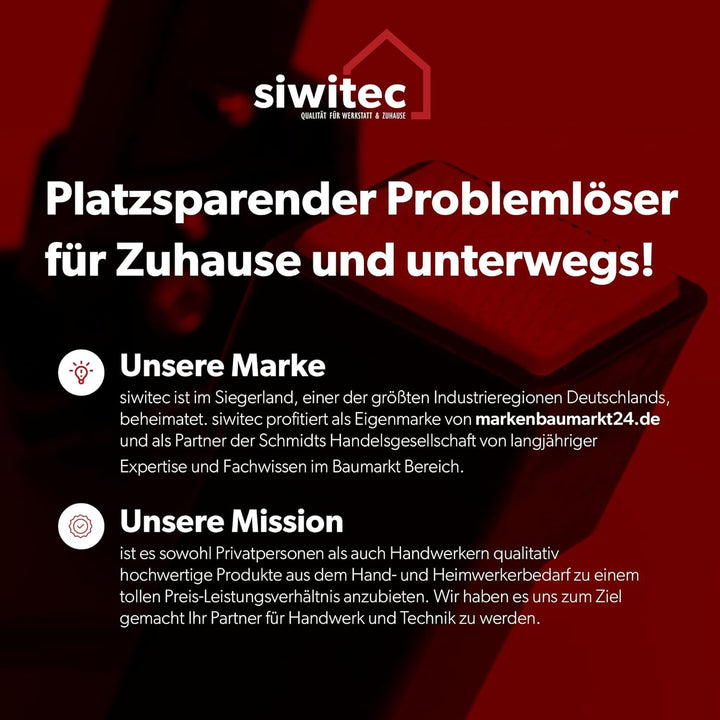 siwitec Multi-Funktions-Klapptritt mit Aufbewahrungsbox bis zu 150 kg belastbar, 2 in 1 tragbarer Kl