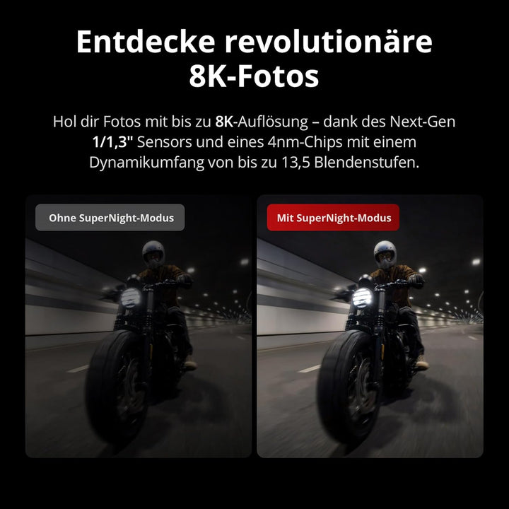 DJI Osmo Action 5 Pro Adventure Combo, Action-Kamera 4K mit 1/1.3" Sensor, 12 Std. verlängerte Akkul