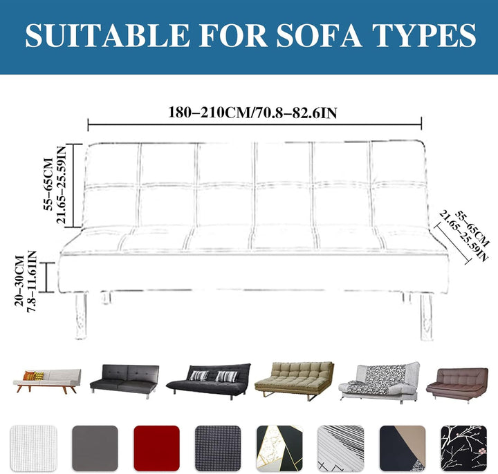 Jaotto Sofabezug Ohne Armlehne 2/3 Sitzer, Sofa Überwürfe Armlose Sofabettüberzug Jacqaurd Stretch W