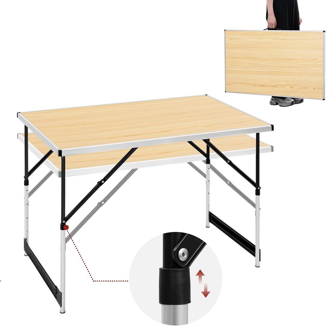 WOLTU® Campingtisch Klapptisch Gartentisch Arbeitstisch Balkontisch höhenverstellbar Aluminium Stahl