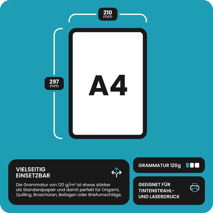 Netuno 100x Bastelpapier Perlmutt-Sand DIN A4 210x 297 mm 120g Aster Metallic Sand Fein-Papier Baste