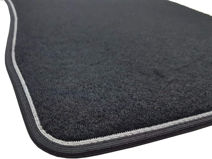 Das Teppich Auto, sprint01300, Fußmatten Teppiche Schwarz rutschfest, verstärkter Rand, zweifarbig