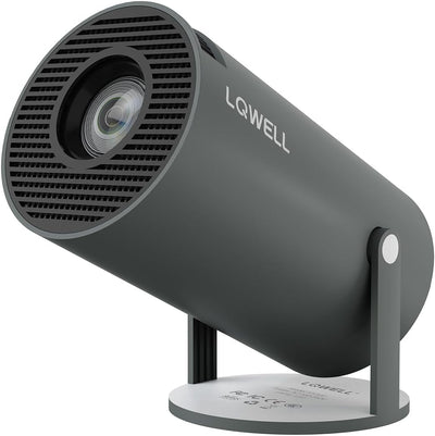 LQWELL® Beamer, Mini Projektor, unterstützt WiFi 5G & BT5.0, Automatische Trapezkorrektur, 180-Grad-