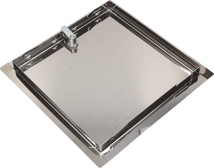 KOTARBAU® Revisionsklappe Grösse 25x25cm mit Schlüssel Edelstahl Silber für Revisionsschächte, 25x25
