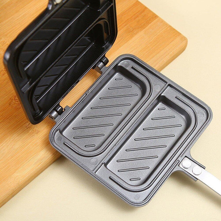 Muteitt Panini Kitchen Tortillas Sandwichmaker Doppelseitige Bratpfanne, Gegrillter Käsehersteller,