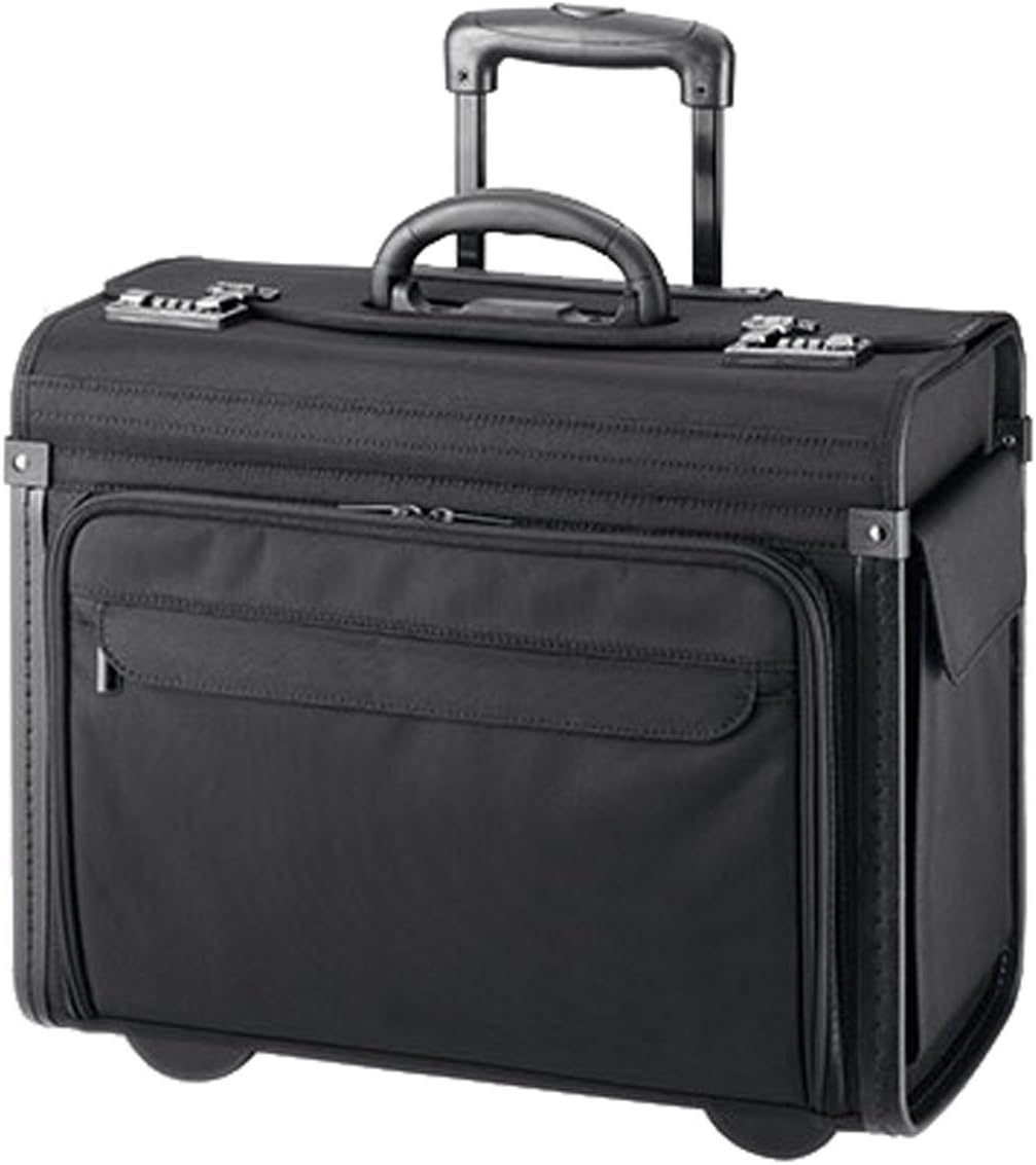 Bowatex Pilotenkoffer Trolley Aktenkoffer Polyester Schwarz 46 cm