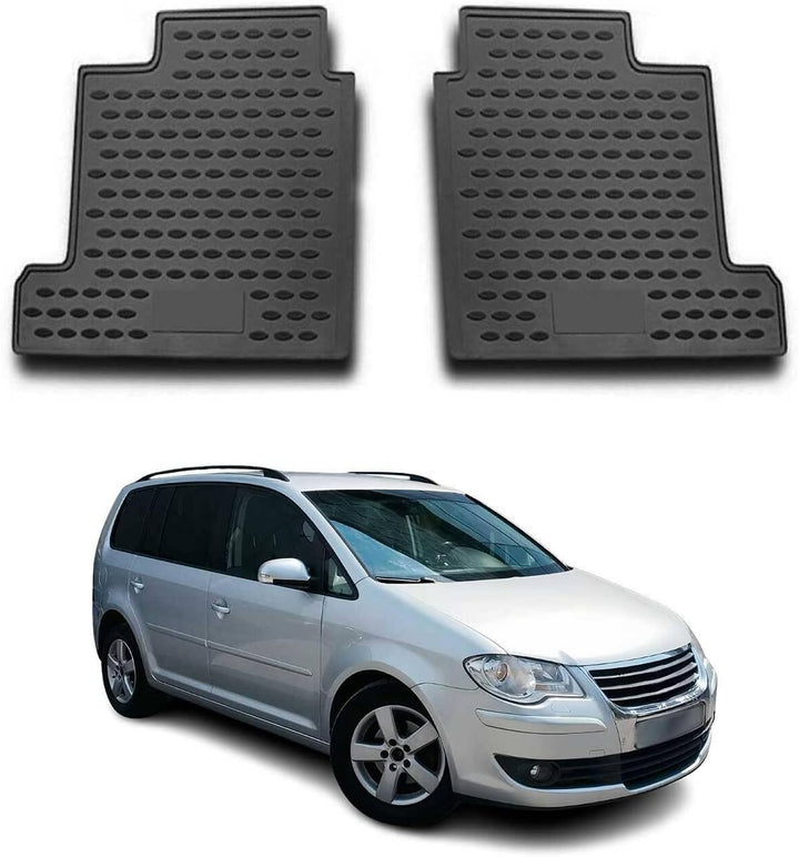 Auto Fussmatten Gummimatten kompatibel mit VW Touran 2003-2015 7 Sitze 3. Sitzreihe - 3D Matte Schmu