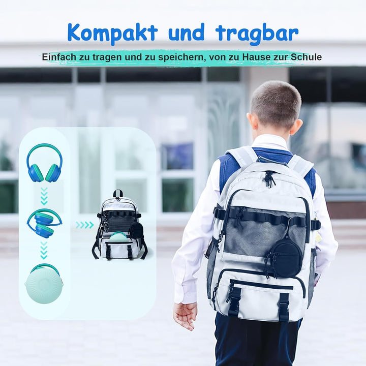 Tonoshark Noise Cancelling Kopfhoerer Kinder | 60h Spielzeit | Kopfhörer Kabellos Bluetooth Kinder,