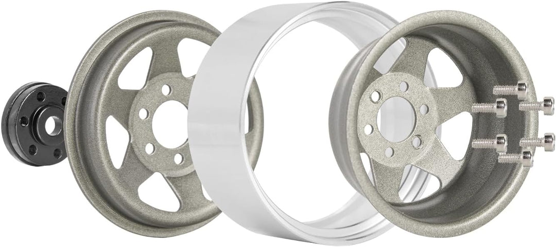 INJORA 1.9 Beadlock Felge Offset -8.9mm Metall Deep Dish Nabe für 1/10 RC Crawler Car TRX4 Axial SCX